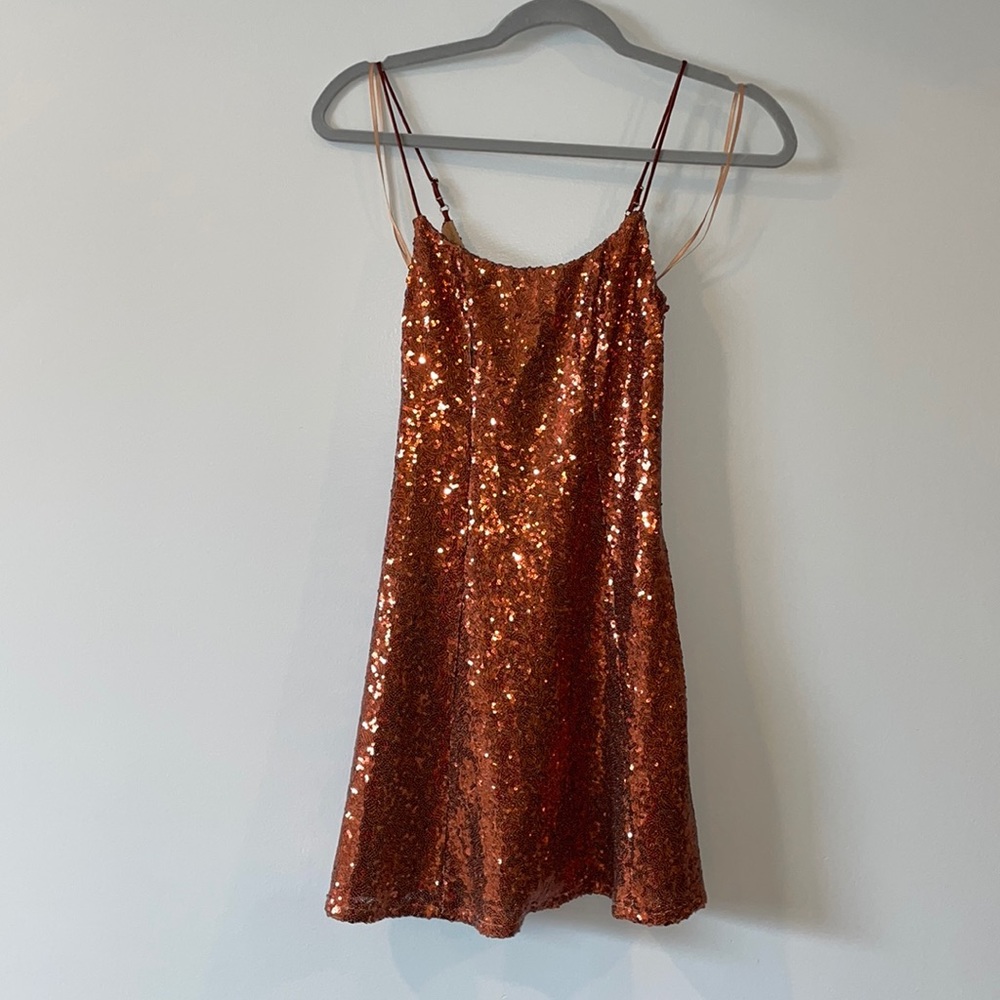 Urban Outfitters Sequin Mini Slip Dress - Picture 2 of 4